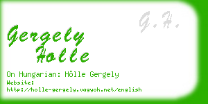 gergely holle business card